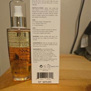 Hair Miracle Oil Serum - Clear Glass Pump Bottle with Gold Accents